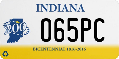 IN license plate 065PC