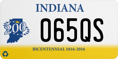 IN license plate 065QS