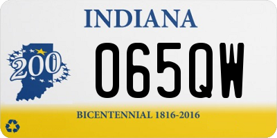 IN license plate 065QW