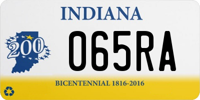 IN license plate 065RA