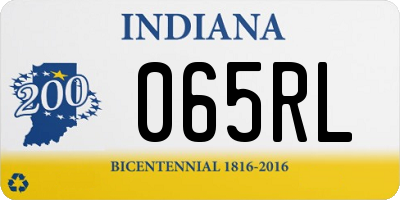 IN license plate 065RL