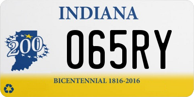 IN license plate 065RY