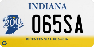 IN license plate 065SA