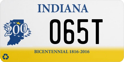 IN license plate 065T