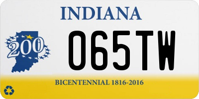 IN license plate 065TW