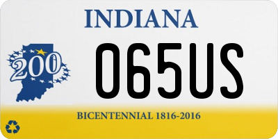 IN license plate 065US