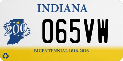 IN license plate 065VW