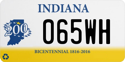 IN license plate 065WH