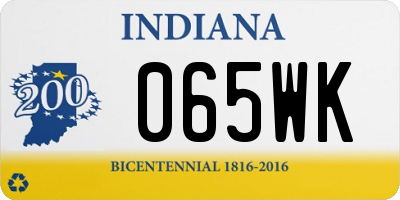 IN license plate 065WK