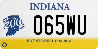 IN license plate 065WU