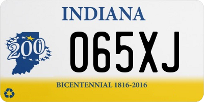 IN license plate 065XJ