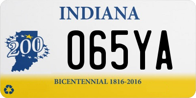 IN license plate 065YA