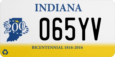 IN license plate 065YV