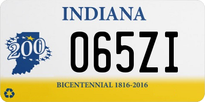 IN license plate 065ZI