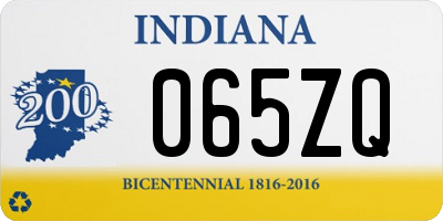 IN license plate 065ZQ