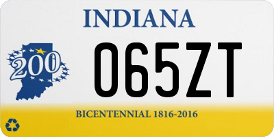 IN license plate 065ZT