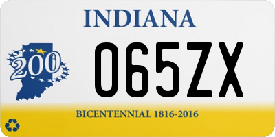 IN license plate 065ZX