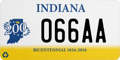 IN license plate 066AA