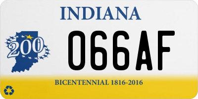 IN license plate 066AF