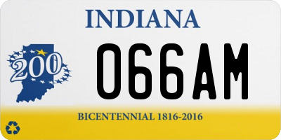 IN license plate 066AM