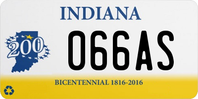 IN license plate 066AS