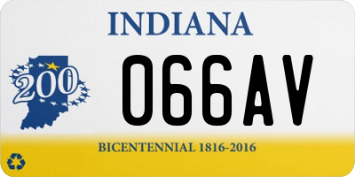 IN license plate 066AV