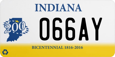 IN license plate 066AY
