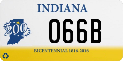 IN license plate 066B