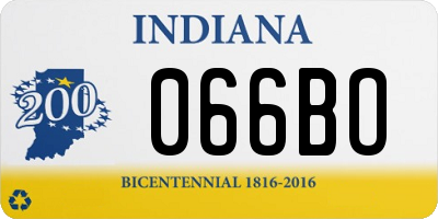 IN license plate 066BO