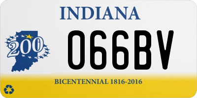 IN license plate 066BV