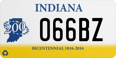 IN license plate 066BZ