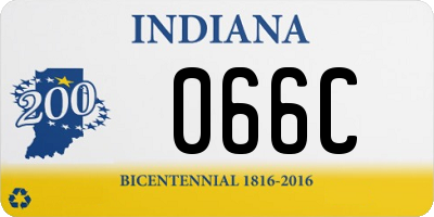 IN license plate 066C