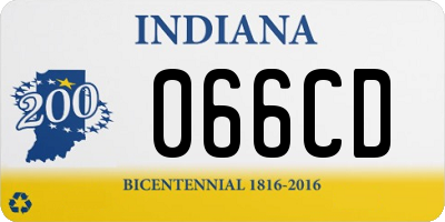 IN license plate 066CD