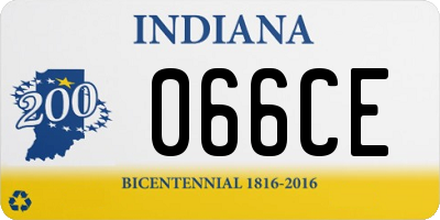 IN license plate 066CE