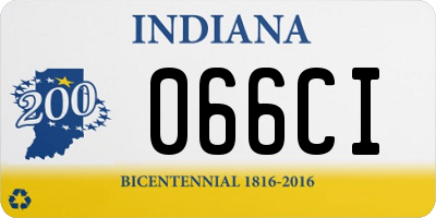 IN license plate 066CI