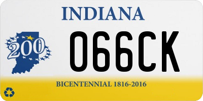 IN license plate 066CK
