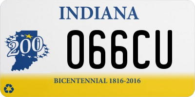 IN license plate 066CU