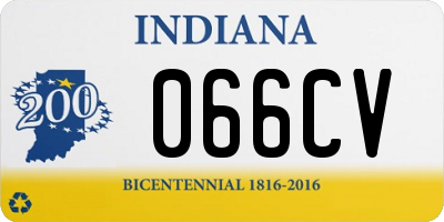 IN license plate 066CV