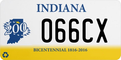 IN license plate 066CX