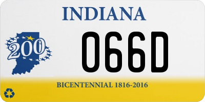 IN license plate 066D