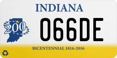 IN license plate 066DE