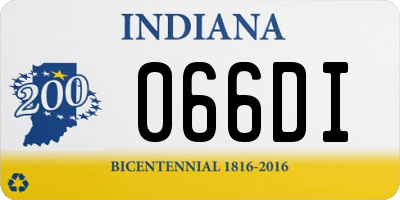 IN license plate 066DI