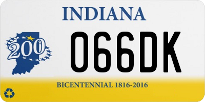 IN license plate 066DK