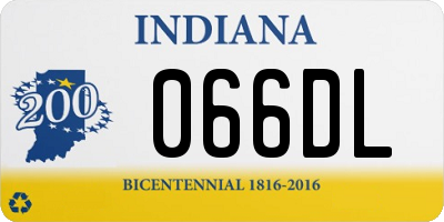 IN license plate 066DL
