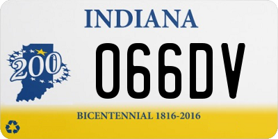 IN license plate 066DV