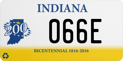 IN license plate 066E