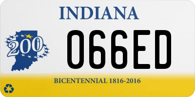 IN license plate 066ED