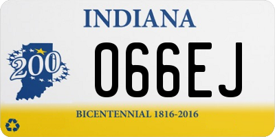 IN license plate 066EJ