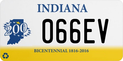 IN license plate 066EV