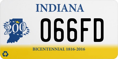 IN license plate 066FD